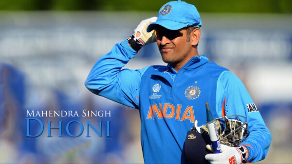 Wallpaper Dhoni, Dress, White, With, Gloves, And, Blue, Sports, Cap, Stump, Helmet
