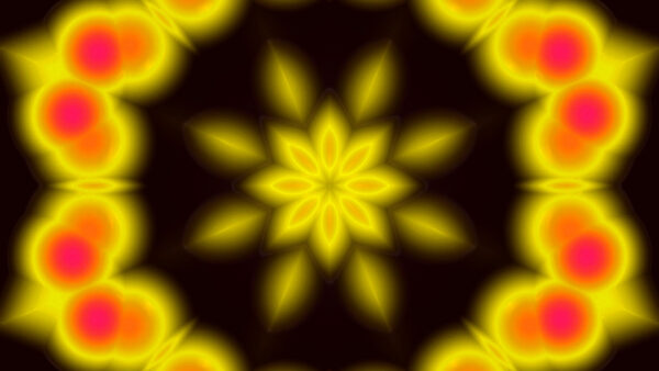 Wallpaper Yellow, Reflection, Trippy, Astral