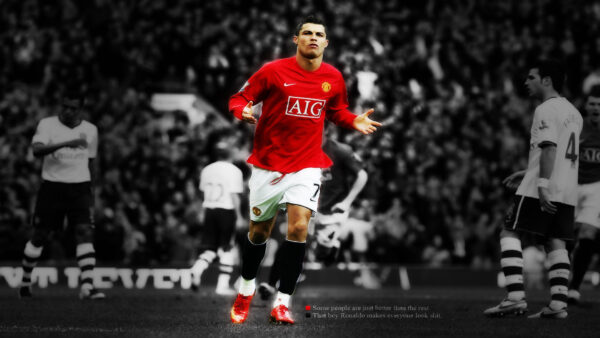 Wallpaper And, Black, Cristiano, White, Ronaldo, Sports, CR7, Wearing, Dress, Red, Photo