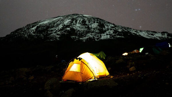 Wallpaper Background, Under, Nighttime, Light, Mobile, Snow, Mountain, Tent, Trees, Desktop, Starry, Sky, Dark, During, With, Yellow, Capped