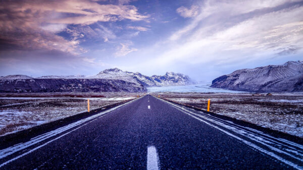 Wallpaper Mountain, Clouds, Mobile, 4k, Road, Iceland