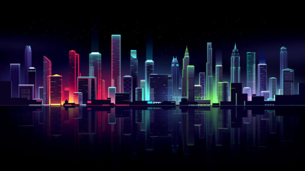 Wallpaper Neon, Cityscape