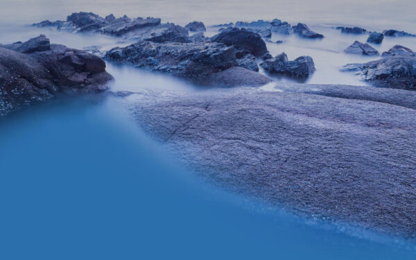 Wallpaper Beach, Rocks, Blue