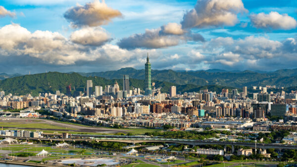 Wallpaper Blue, Beautiful, Buildings, Clouds, Travel, Under, Mountains, Green, Desktop, Mobile, Covered, White, Sky, Background, With