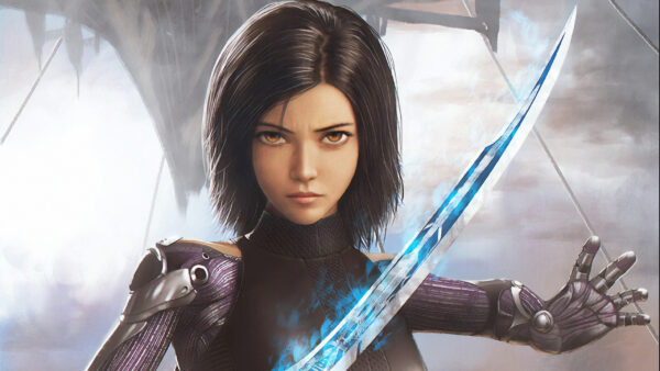 Wallpaper Sharp, Clouds, And, Alita, Movies, Shallow, Background, With, Brown, Desktop, Angel, Battle, Eyes, Sword, Sunbeam