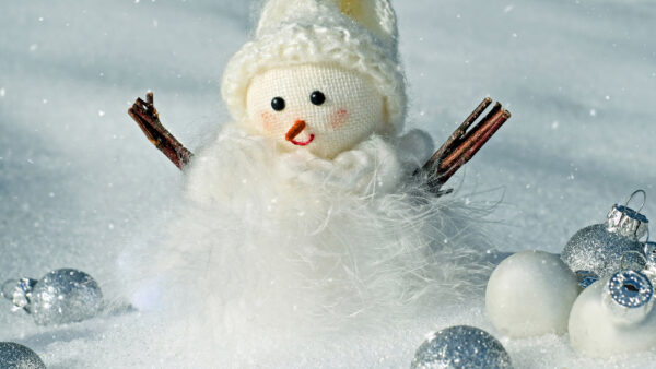 Wallpaper Christmas, Snowman, Bauble, Desktop, Toy