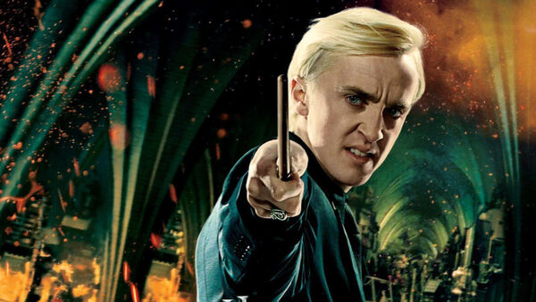 Wallpaper Draco, Background, With, Wand, Malfoy, Lightning, Desktop