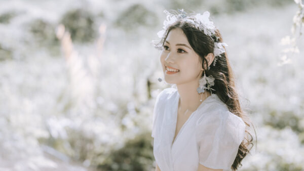 Wallpaper Desktop, Dress, Mobile, Girls, White, Beautiful, Girl, Blur, Wearing, Model, Background