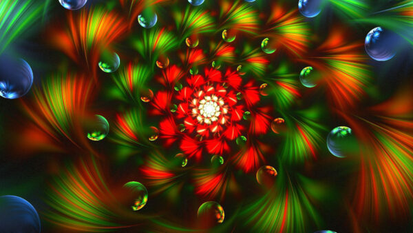 Wallpaper Fractal, Abstract, Colorful, Bright, Desktop