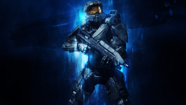 Wallpaper Weapon, Desktop, Lighting, Background, Warrior, Blue, Games, Halo