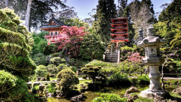 Wallpaper With, Desktop, House, Japan, Garden, Japanese