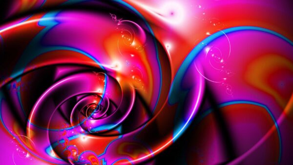 Wallpaper Swirls, Spirals, Abstract, Red, Fractal, Purple