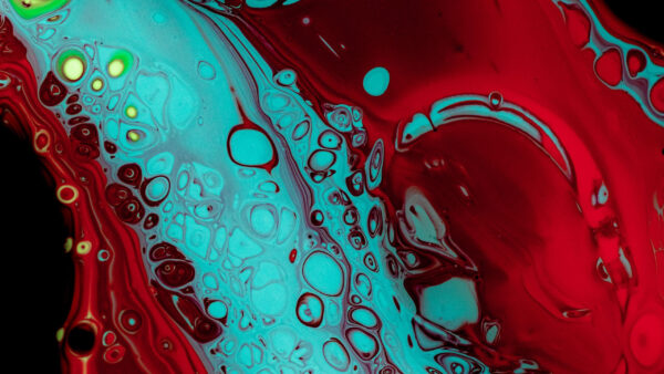 Wallpaper Stains, Paint, Red, Abstract, Blue, Spots