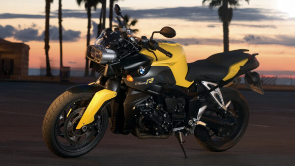 Wallpaper Bmw, Bike, Black, Sunset, Motorcycle, Yellow, 1200, Background