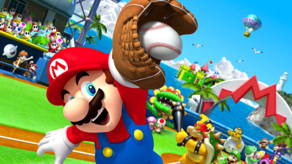 Wallpaper With, And, Playing, Luigi, Blue, Clouds, Sky, Hat, Red, Background, Games, Audiance