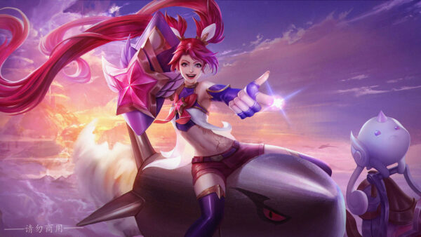 Wallpaper Jinx, League, Guardians, Star, Legends