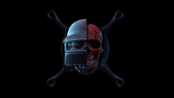 Wallpaper Helmet, Skull, PUBG