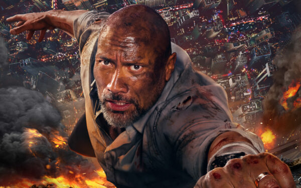 Wallpaper Dwayne, Johnson, Skyscraper