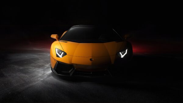 Wallpaper Lamborghini, Aventador, Yellow