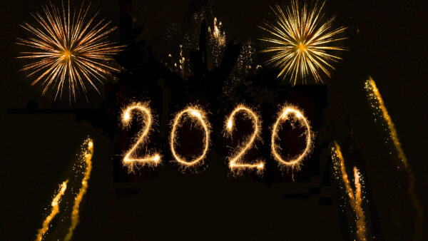 Wallpaper Year, New, 2020, Fireworks