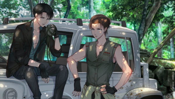 Wallpaper Levi, Eren, Yeager, Attack, Titan, Ackerman