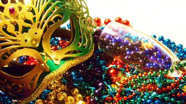 Wallpaper Mask, Gras, Beads, Mardi, With