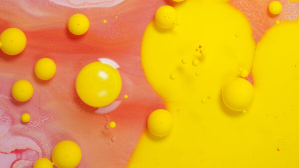 Wallpaper Mobile, Bubbles, Abstract, Stains, Yellow, Desktop, Paint