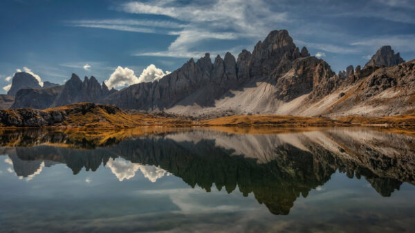 Wallpaper Desktop, Sky, Reflection, Nature, Lake, And, Mountain