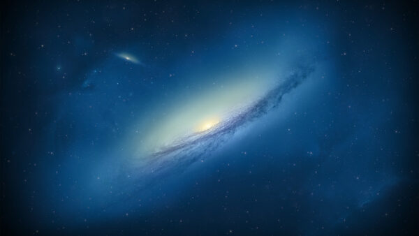 Wallpaper Blue, Sky, White, And, Stars, Galaxy, With, Desktop, Black