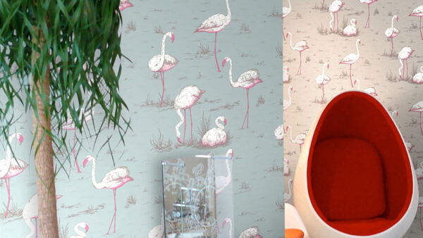 Wallpaper Desktop, Cropped, WALL, Son, Flamingos, Cole, With, Design