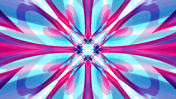 Wallpaper Rays, Pink, Abstract, Abstraction, Kaleidoscope, Blue, Pattern
