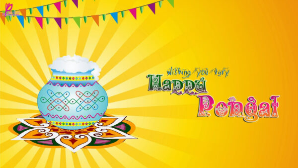 Wallpaper You, Very, Happy, Wishing, Yellow, Background, Pongal