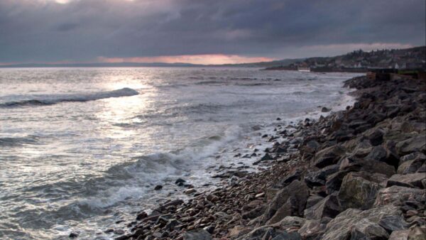 Wallpaper Stones, Under, Sea, Sky, Pebbles, Nature, Clouds, Coast, White