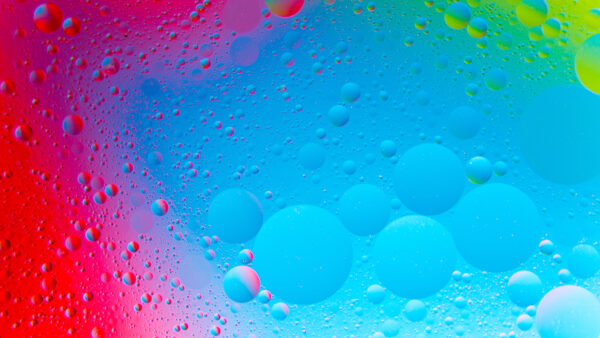 Wallpaper Abstract, Vibrant, Bubbles