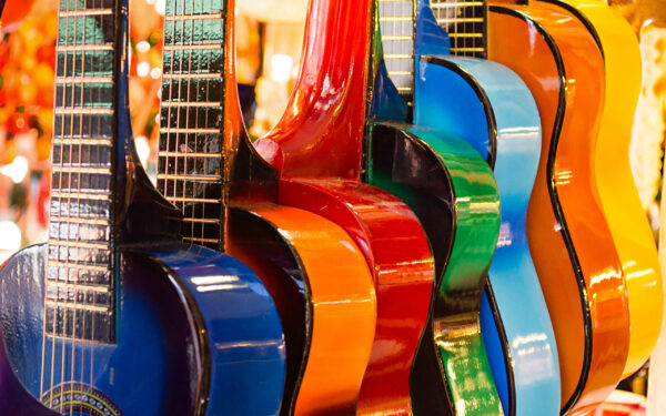 Wallpaper Guitars, Colorful