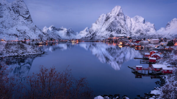 Wallpaper Islands, Fjord, Mountain, Desktop, River, Travel, With, Lofoten, Mobile, Reflection, Norway