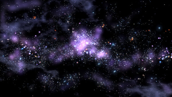 Wallpaper Sky, Black, Blue, And, With, Background, Desktop, Purple, Galaxy, Sparkling, Mobile, Stars