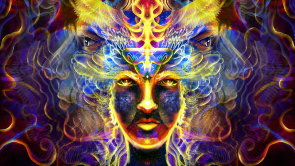 Wallpaper Desktop, Colorful, Artistic, Trippy, Psychedelic, Face