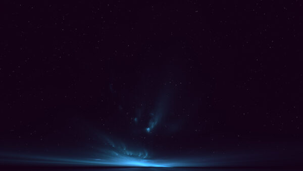 Wallpaper Blue, Desktop, Lighting, Stars, With, Black, Above, Space, Sky