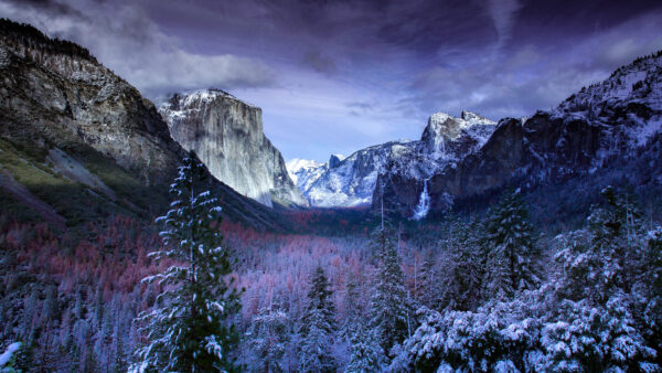 Wallpaper Sierra, Mountains, Travel, Nevada, Park, National, Yosemite, Season, Fall, California, Winter