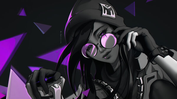 Wallpaper Purple, Eye, Valorant, Killjoy, Glasses