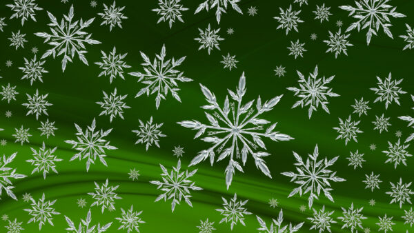 Wallpaper White, Green, Snowflake, Desktop, Background