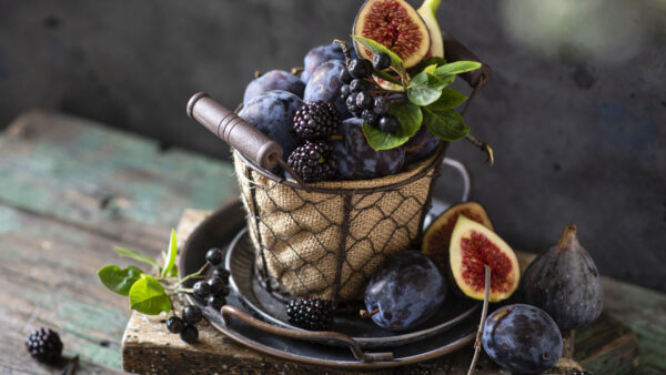 Wallpaper Plum, Fig, Blackberry, Fruit