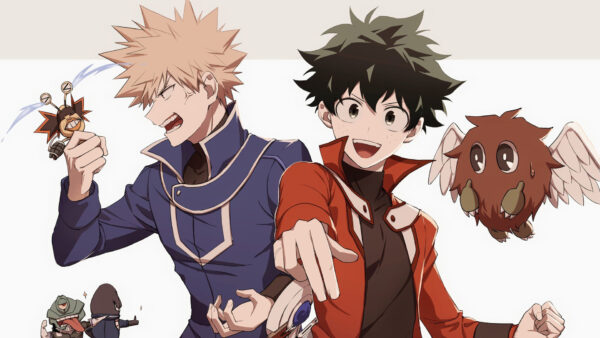 Wallpaper Yu-Gi-Oh, Academia, Bakugou, Katsuki, Kuriboh, Hero, Midoriya, Izuku