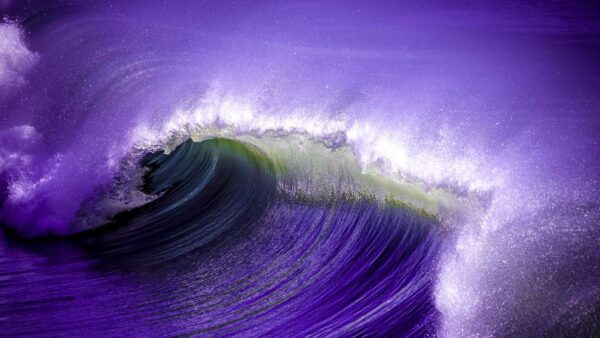 Wallpaper Ocean, Waves, Purple, Nature, Splash, Water