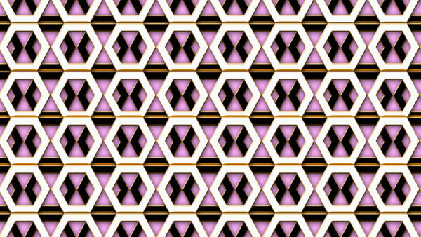 Wallpaper Black, Desktop, Shapes, Abstract, Abstraction, Geometric, Pink, Mobile, White, Hexagon, Pattern
