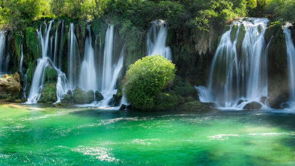 Wallpaper Kravice, Waterfalls