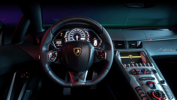 Wallpaper Aventador, Interior, Lamborghini, CGI