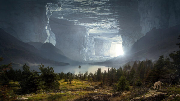 Wallpaper Fantasy, Mountains, Landscape, Nature, Greenery, Rocks, Scenery