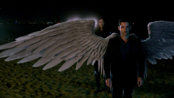 Wallpaper Wings, White, Ellis, Tom, With, Lucifer